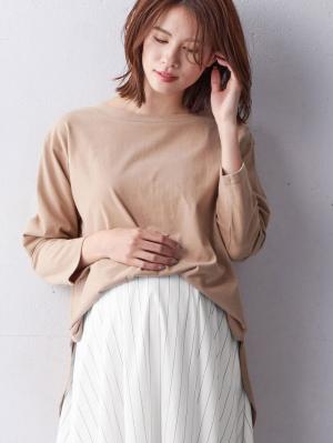 ラウンドヘムロンT　マタニティ・授乳服【出産後も長く使える】29859
