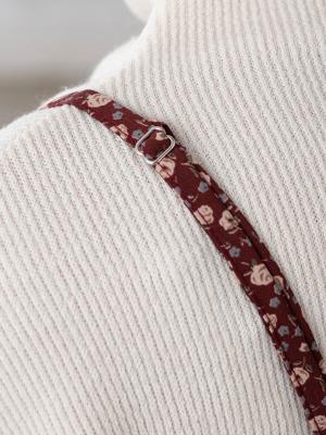 マタニティ ワンピース|【セット】ボトルネックニットソートップス＆プリントシフォンキャミワンピース　マタニティ・授乳服【出産後も長く使える】