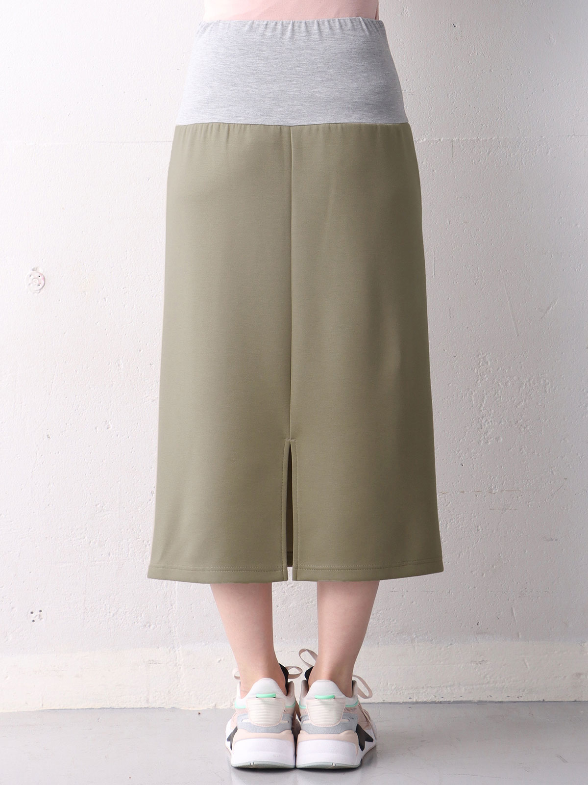 マタニティ スカート|【マタニティ】【抗菌防臭】ダンボールIラインスカート【出産後も長く使える】