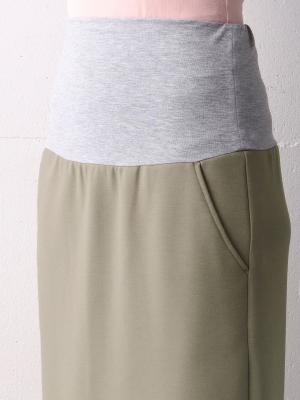 マタニティ スカート|【マタニティ】【抗菌防臭】ダンボールIラインスカート【出産後も長く使える】