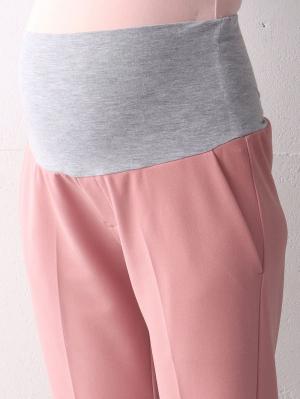 マタニティ パンツ|【マタニティ】【抗菌防臭】ニットツイルテーパードパンツ【出産後も長く使える】