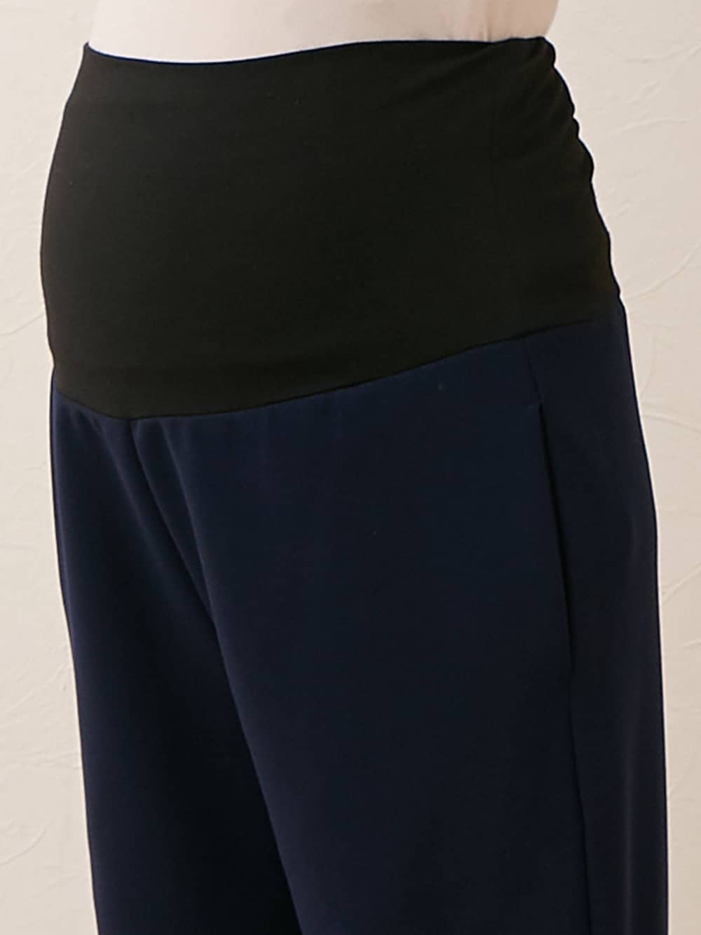 マタニティ パンツ|【マタニティ】【抗菌防臭】ニットツイルワイドパンツ【出産後も長く使える】