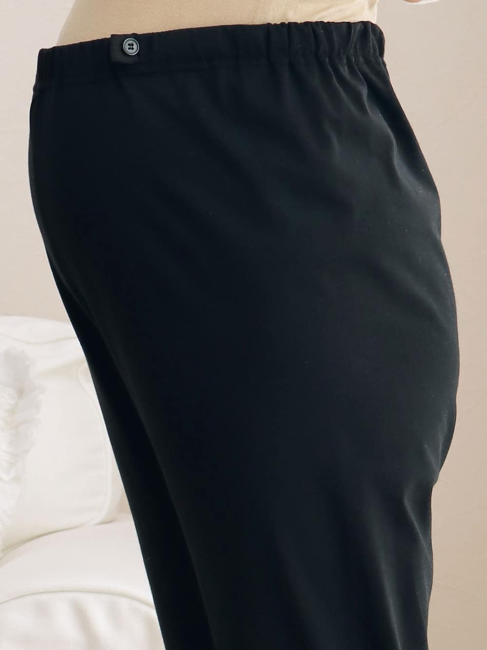 マタニティ パジャマ・ルームウェア|【マタニティ・授乳服】天竺ボーダーロールアップ付きパジャマ