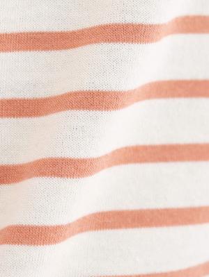 マタニティ パジャマ・ルームウェア|【マタニティ・授乳服】天竺ボーダーロールアップ付きパジャマ