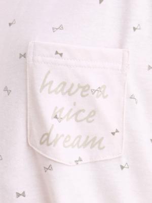 マタニティ パジャマ・ルームウェア|【マタニティ・授乳しやすい】天竺リボン柄ネグリジェ