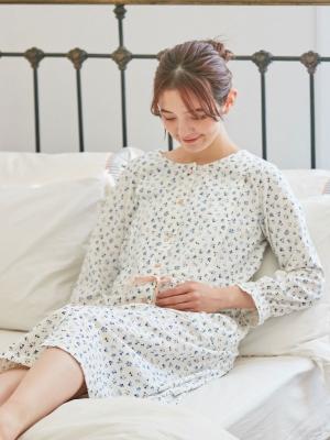 【マタニティ・授乳服】天竺花柄ネグリジェ29896