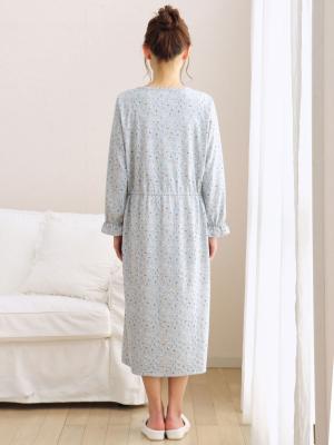 マタニティ パジャマ・ルームウェア|【マタニティ・授乳服】天竺花柄ネグリジェ