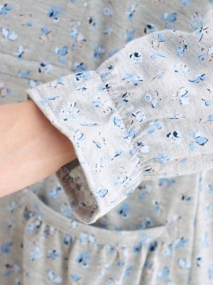 マタニティ パジャマ・ルームウェア|【マタニティ・授乳服】天竺花柄ネグリジェ