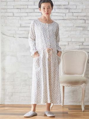 マタニティ パジャマ・ルームウェア|【マタニティ・授乳服】天竺花柄ネグリジェ