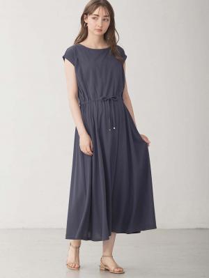 マタニティ ワンピース|天竺汗染み防止ワンピース マタニティ・授乳服【出産後も長く使える】|ネイビー