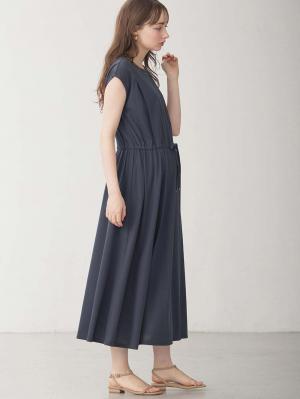 マタニティ ワンピース|天竺汗染み防止ワンピース マタニティ・授乳服【出産後も長く使える】|ネイビー