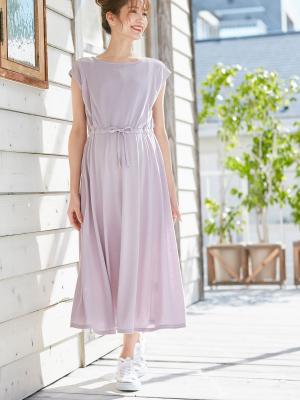 マタニティ ワンピース|天竺汗染み防止ワンピース マタニティ・授乳服【出産後も長く使える】|ラベンダー