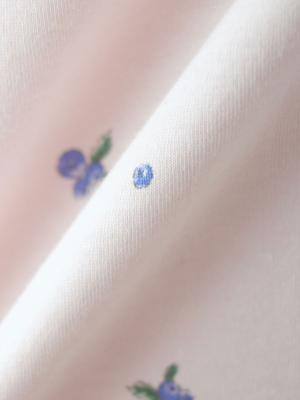 マタニティ パジャマ・ルームウェア|【マタニティ・授乳服】ブルーベリー柄半袖ネグリジェ