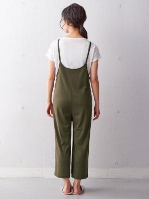 マタニティ パンツ|スムースルームサロペット　マタニティ・産後【出産後も長く使える】