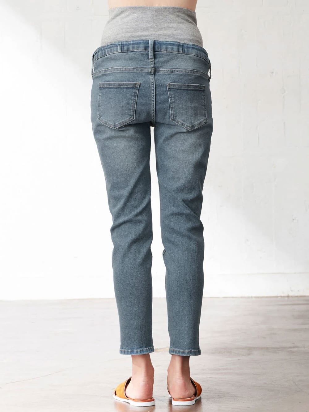 マタニティ パンツ|【マタニティ・産後兼用】ハイストレッチデニムテーパードパンツ【出産後も長く使える】