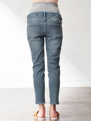 マタニティ パンツ|【マタニティ・産後兼用】ハイストレッチデニムテーパードパンツ【出産後も長く使える】