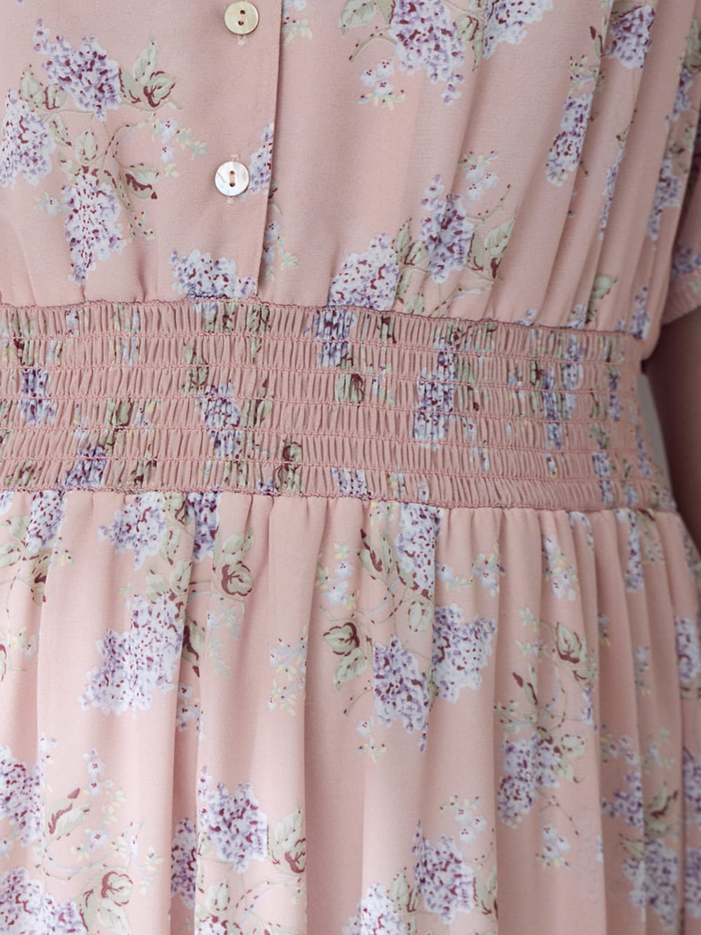 マタニティ ワンピース|ウエストシャーリングフラワープリントロングワンピース　マタニティ・授乳服【出産後も長く使える】