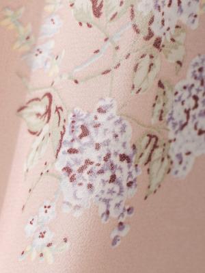 マタニティ ワンピース|ウエストシャーリングフラワープリントロングワンピース　マタニティ・授乳服【出産後も長く使える】