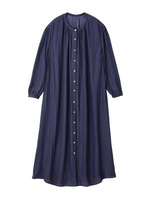 【2丈展開】ヴィンテージサテン3WAYギャザーフレアルームワンピース　マタニティ・授乳服【出産後も長く使える】 29917