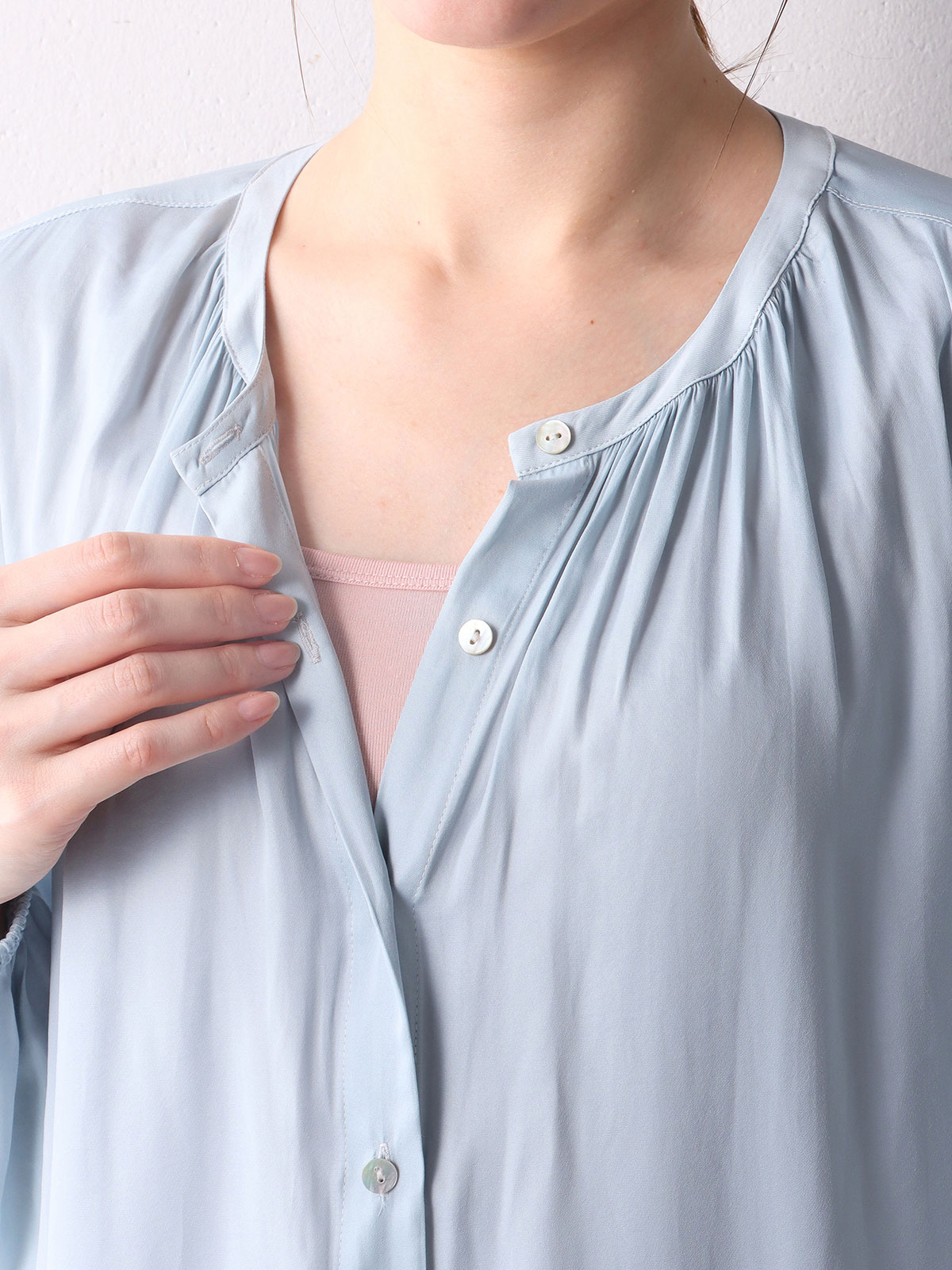 マタニティ ワンピース|【2丈展開】ヴィンテージサテン3WAYギャザーフレアルームワンピース　マタニティ・授乳服【出産後も長く使える】