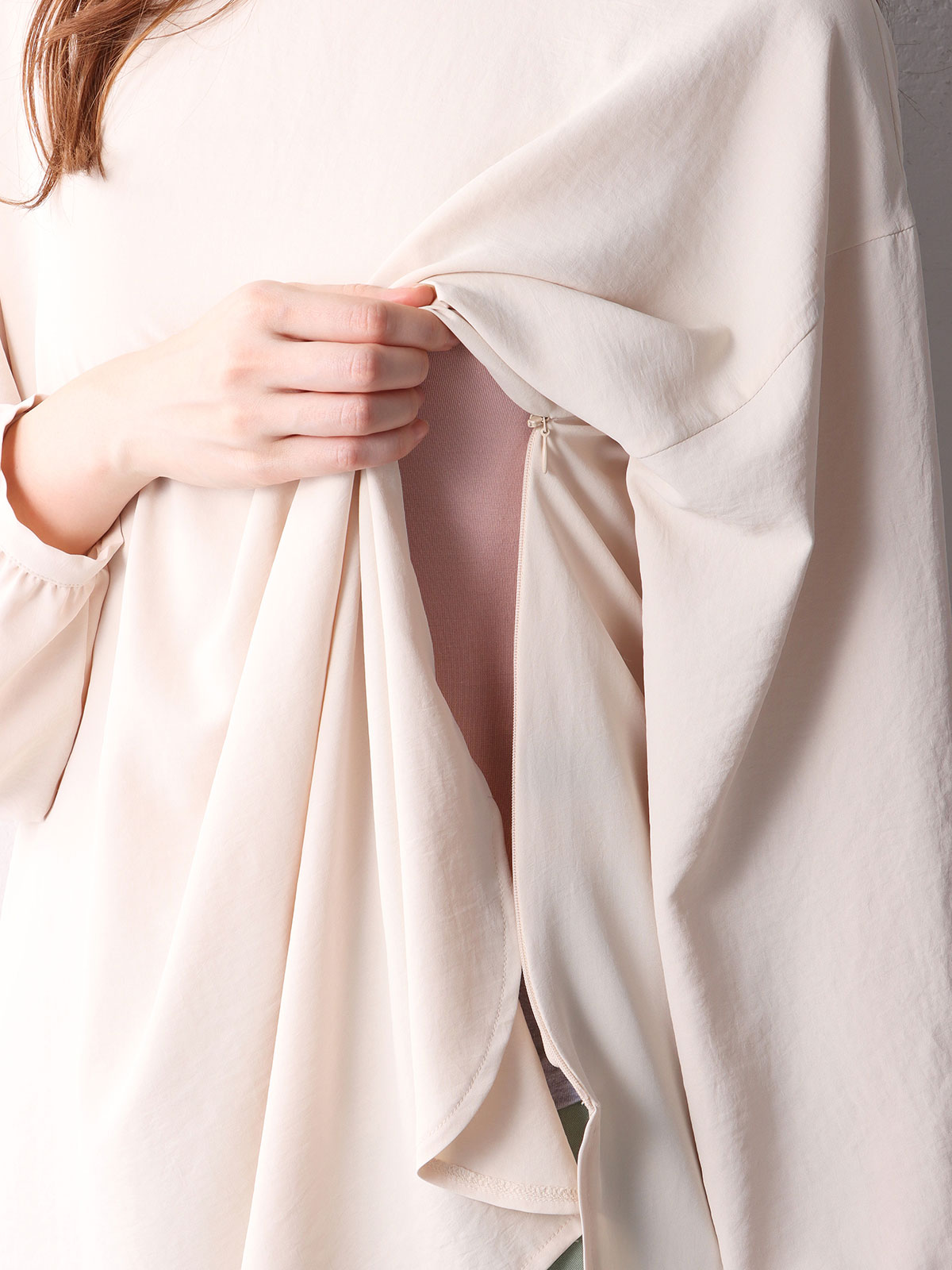 マタニティ トップス|ボートネック裾ラウンドトップス　マタニティ・授乳服【出産後も長く使える】