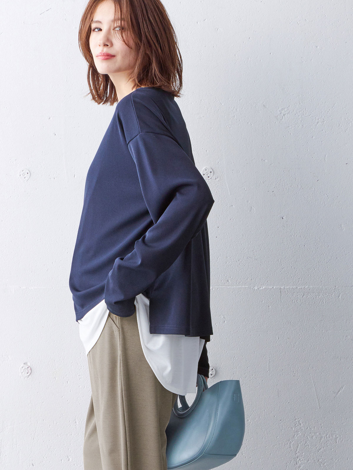 マタニティ トップス | 【出産後も長く使える】レイヤード風トップス マタニティ・授乳服 ｜マタニティウェア・授乳服通販｜ エンジェリーベ 公式