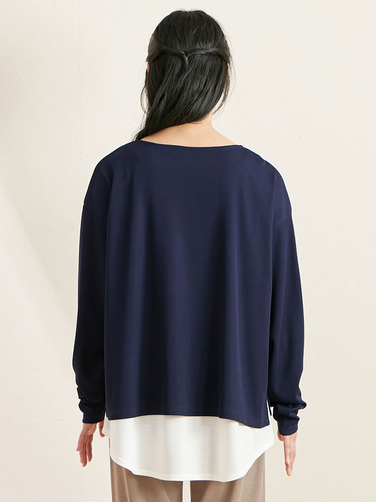 マタニティ トップス|レイヤード風トップス　マタニティ・授乳服【出産後も長く使える】