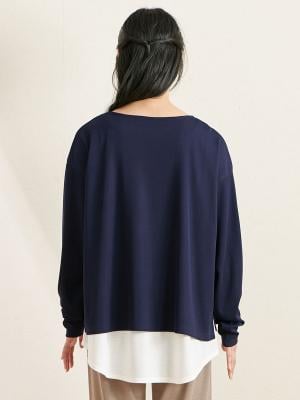 マタニティ トップス|レイヤード風トップス　マタニティ・授乳服【出産後も長く使える】