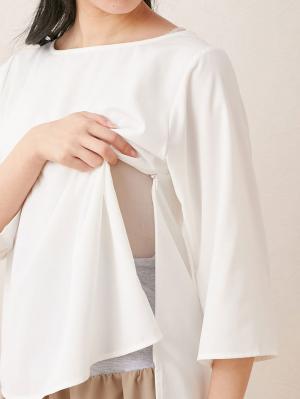 マタニティ ワンピース|【セット】イージーケアストレッチローンセットアップ　マタニティ・授乳服【出産後も長く使える】