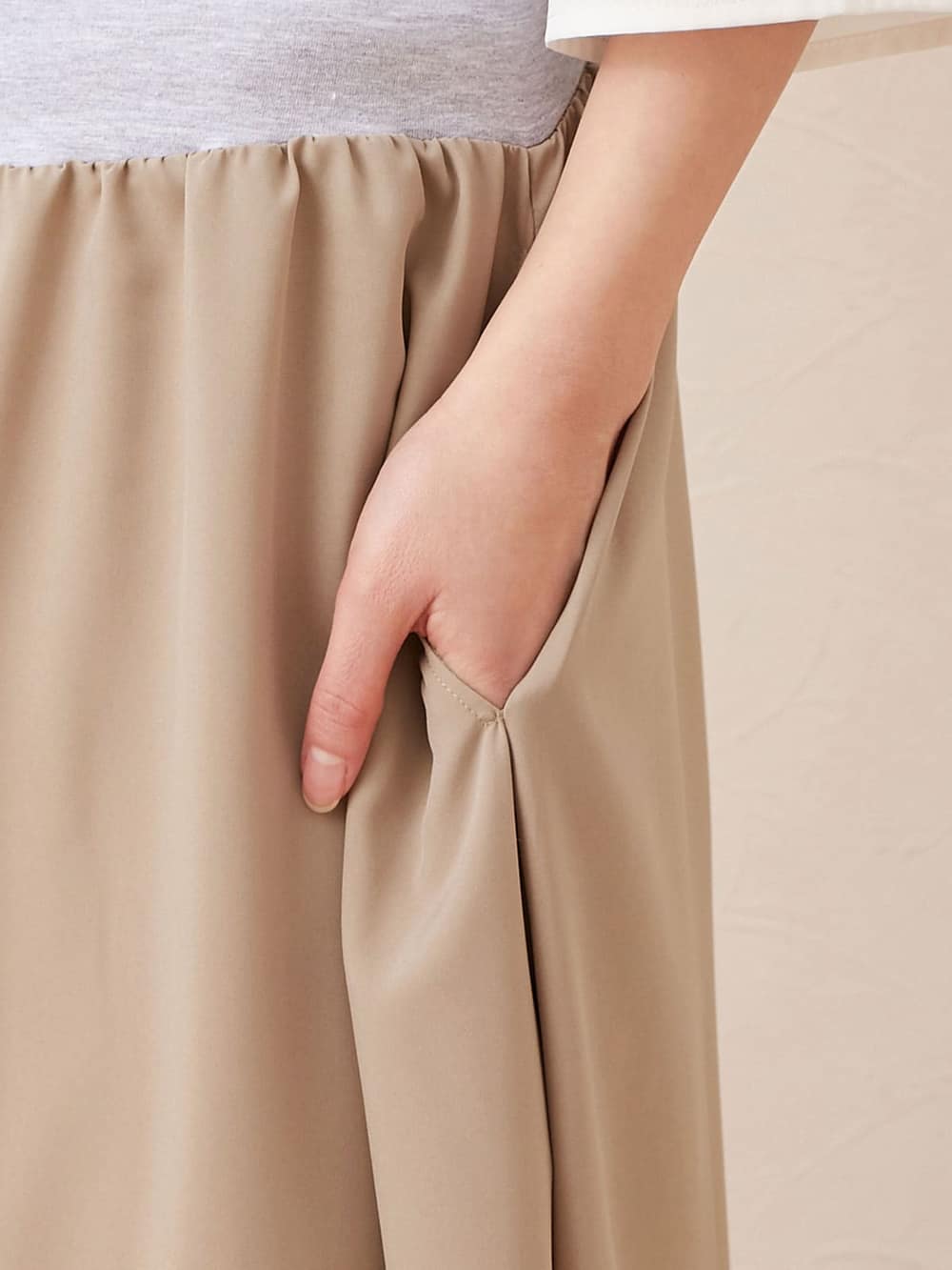 マタニティ ワンピース|【セット】イージーケアストレッチローンセットアップ　マタニティ・授乳服【出産後も長く使える】