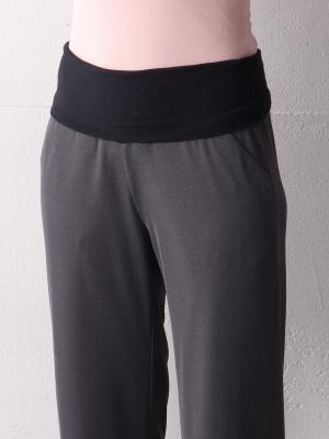 マタニティ パンツ|【マタニティ・産前産後対応】リブテレコワイド パンツ【出産後も長く使える】