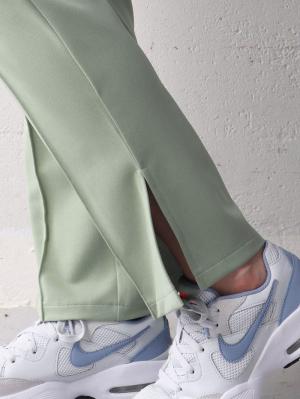 マタニティ パンツ|【マタニティ・産前産後対応】サイドスリットストレッチストレートパンツ【出産後も長く使える】