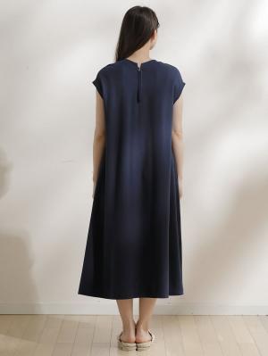 マタニティ ワンピース|【UV加工】【親子コーデ可】鹿の子フレンチスリーブフレアワンピース　マタニティ・授乳服【出産後も長く使える】