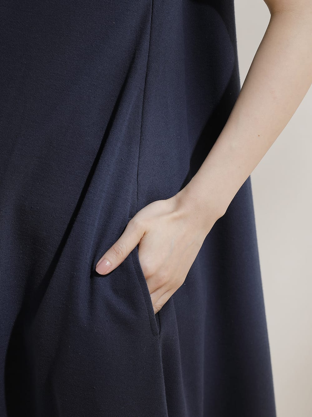 マタニティ ワンピース|【UV加工】【親子コーデ可】鹿の子フレンチスリーブフレアワンピース　マタニティ・授乳服【出産後も長く使える】