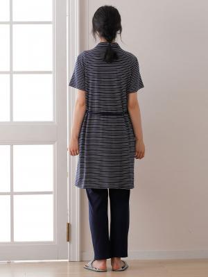 マタニティ パジャマ・ルームウェア|【マタニティ・授乳服】【セット】カットソーボーダー半袖パジャマ