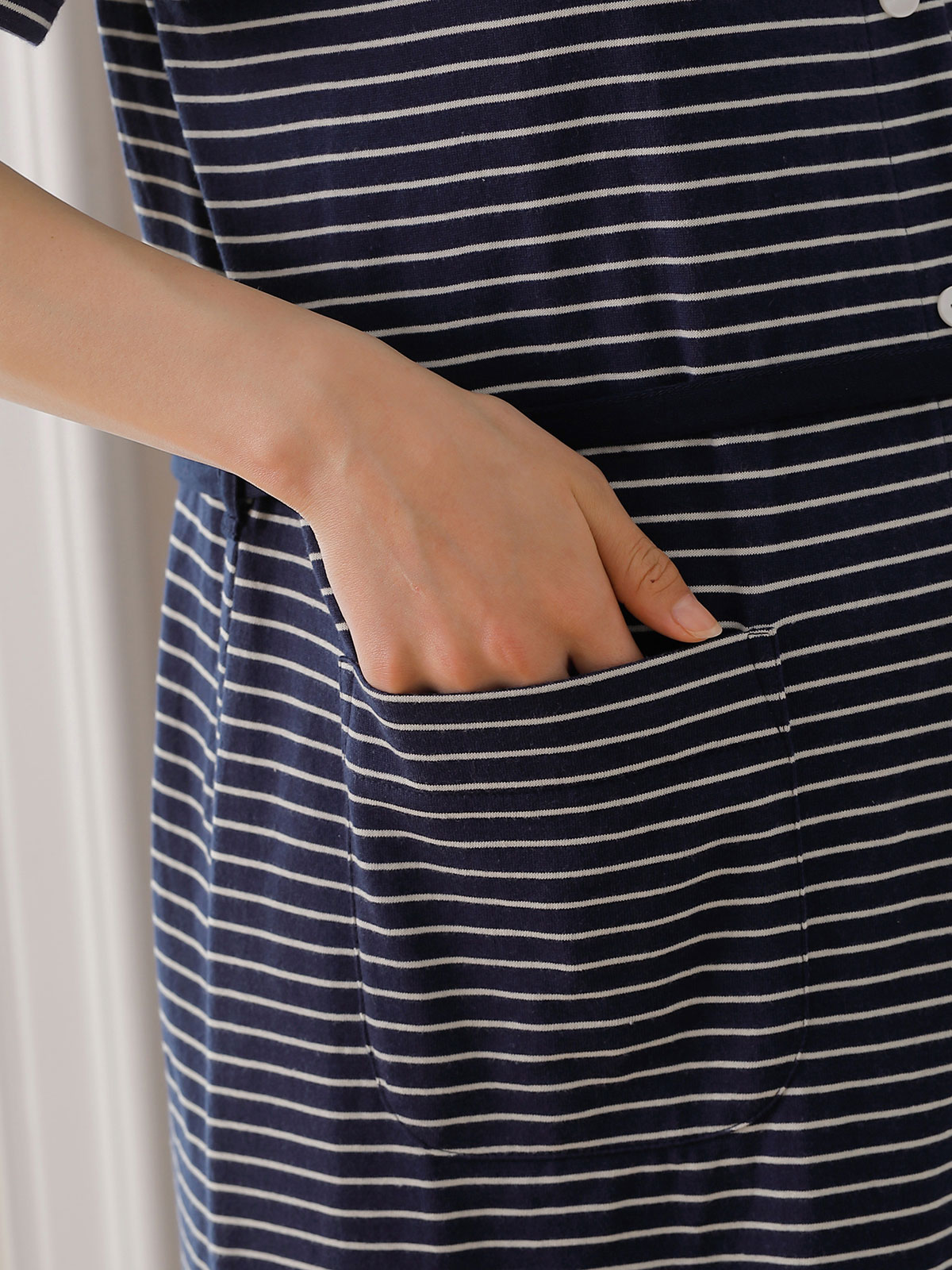 マタニティ パジャマ・ルームウェア|【マタニティ・授乳服】【セット】カットソーボーダー半袖パジャマ