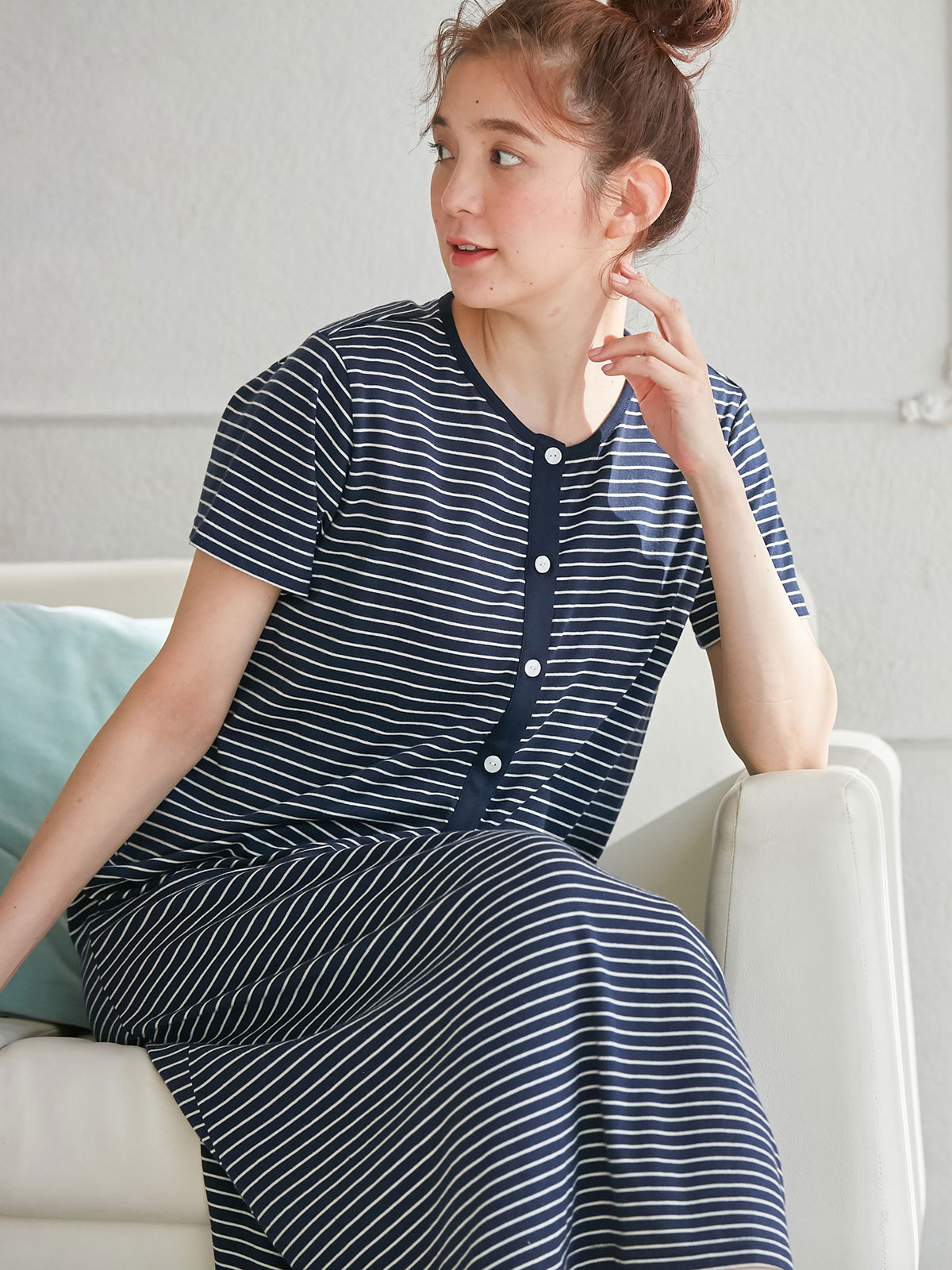 マタニティ パジャマ ルームウェア マタニティ 授乳服 ブラカップ付マキシ丈半袖ワンピース マタニティウェア 授乳服通販 エンジェリーベ 公式 マタニティ パジャマ ルームウェア マタニティ 授乳服 ブラカップ付マキシ丈半袖ワンピース マタニティウェア 授乳服通販 エンジェリーベ 公式