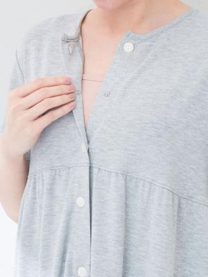 マタニティ パジャマ・ルームウェア|【マタニティ・授乳服】【セット】やわらかストレッチミニ裏毛半袖パジャマ