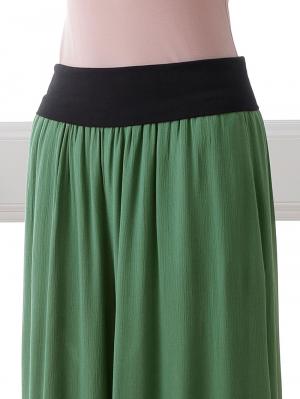 マタニティ パンツ|【マタニティ～産後対応】らくちん楊柳ギャザーワイドパンツ【出産後も長く使える】