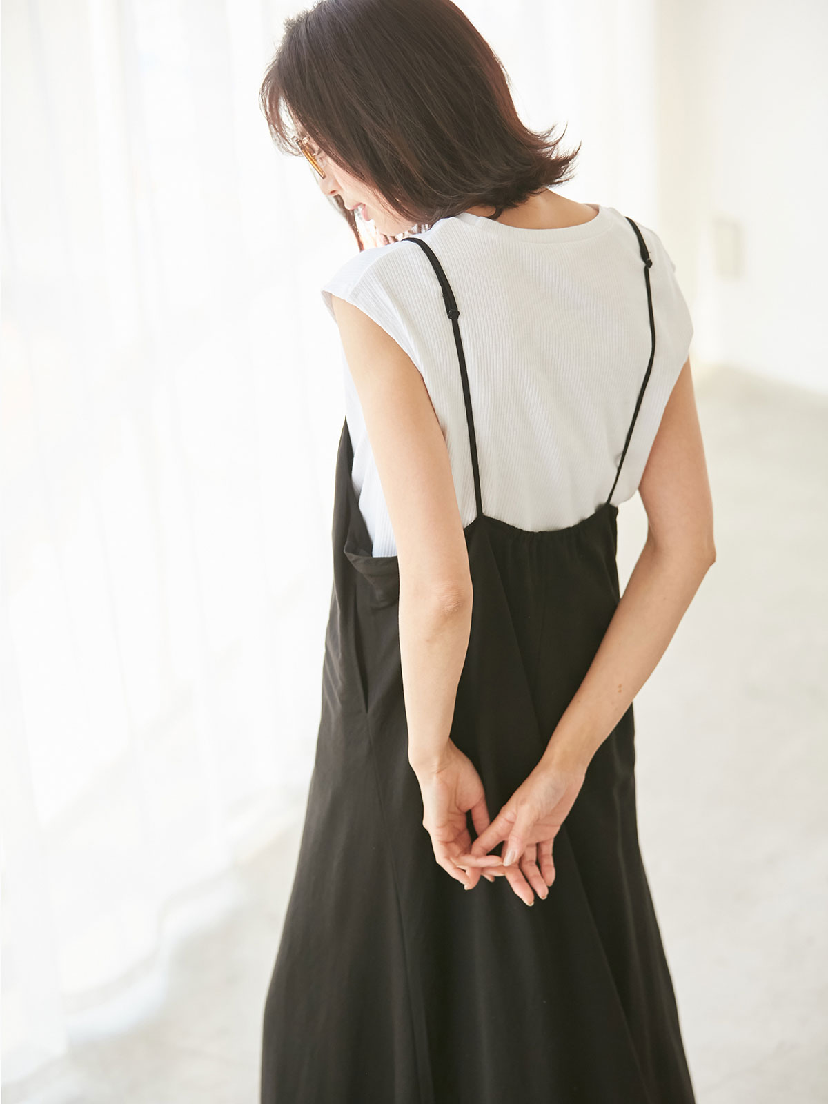 マタニティ ワンピース マタニティ 産後対応 簡単授乳らくちんキャミワンピース マタニティウェア 授乳服通販 エンジェリーベ 公式