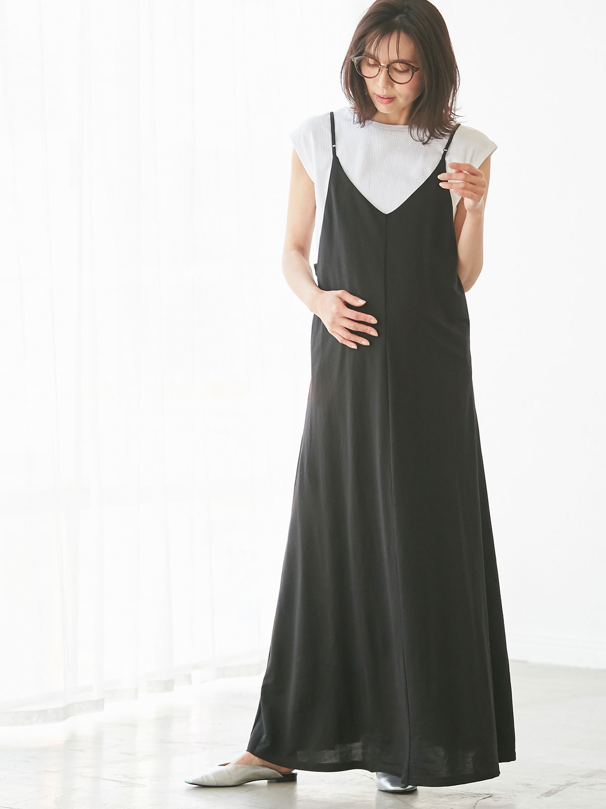 マタニティ ワンピース マタニティ 産後対応 簡単授乳らくちんキャミワンピース マタニティウェア 授乳服通販 エンジェリーベ 公式 マタニティ ワンピース マタニティ 産後対応 簡単授乳らくちんキャミワンピース マタニティウェア 授乳服通販 エンジェリーベ 公式