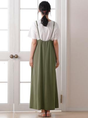 マタニティ ワンピース|【マタニティ～産後対応】簡単授乳らくちんキャミワンピース　マタニティ・授乳服【出産後も長く使える】