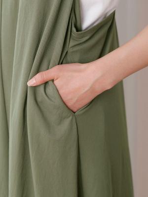 マタニティ ワンピース|【マタニティ～産後対応】簡単授乳らくちんキャミワンピース　マタニティ・授乳服【出産後も長く使える】