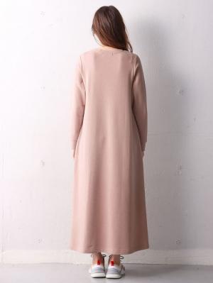 マタニティ ワンピース|【制菌・防臭加工】やわらかミニ裏毛Aラインフレアマキシワンピース マタニティ・授乳服【出産後も長く使える】