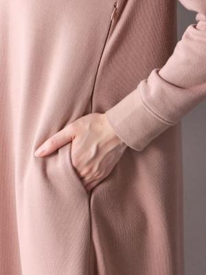 マタニティ ワンピース|【制菌・防臭加工】やわらかミニ裏毛Aラインフレアマキシワンピース マタニティ・授乳服【出産後も長く使える】