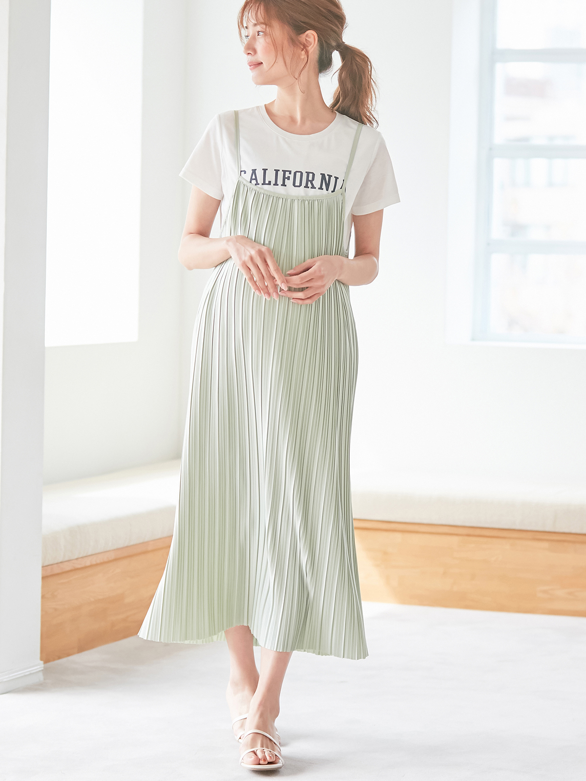 マタニティ ワンピース マタニティ 授乳服 フリーカットできるランダムプリーツキャミワンピース マタニティウェア 授乳服通販 エンジェリーベ 公式 マタニティ ワンピース マタニティ 授乳服 フリーカットできるランダムプリーツキャミワンピース マタニティウェア 授乳服通販 エンジェリーベ 公式
