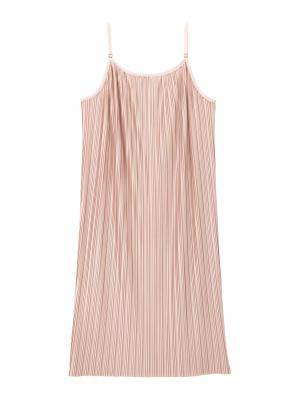 マタニティ ワンピース|フリーカットできるランダムプリーツキャミワンピース　マタニティ・授乳服【出産後も長く使える】|ペールピンク