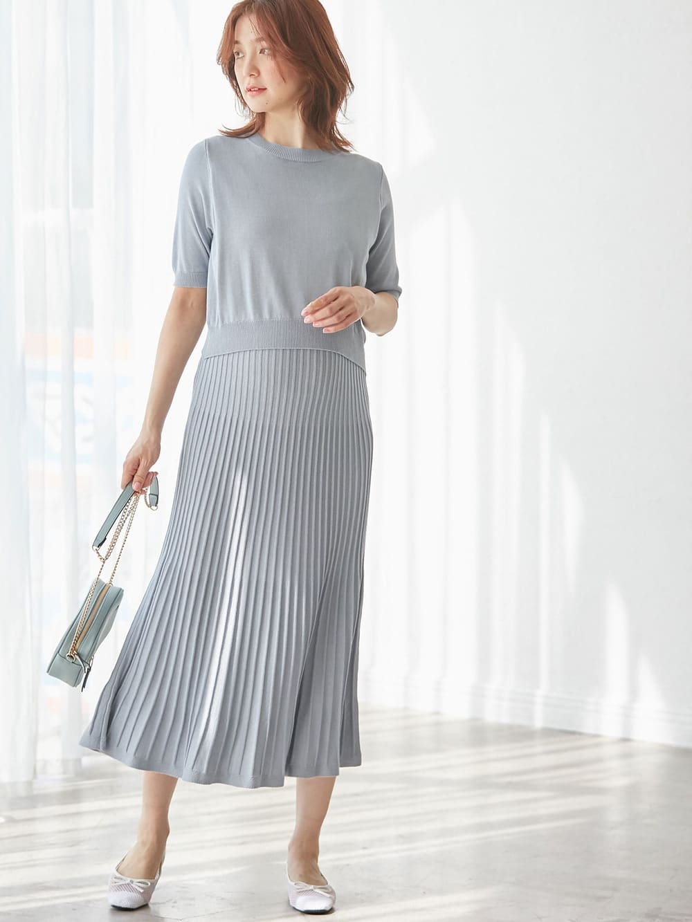 マタニティ ワンピース マタニティ 授乳服 ニットフレアワンピース マタニティウェア 授乳服通販 エンジェリーベ 公式