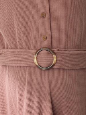 マタニティ ワンピース|ワッフル前後 2WAY ワンピース　マタニティ・授乳服【出産後も長く使える】