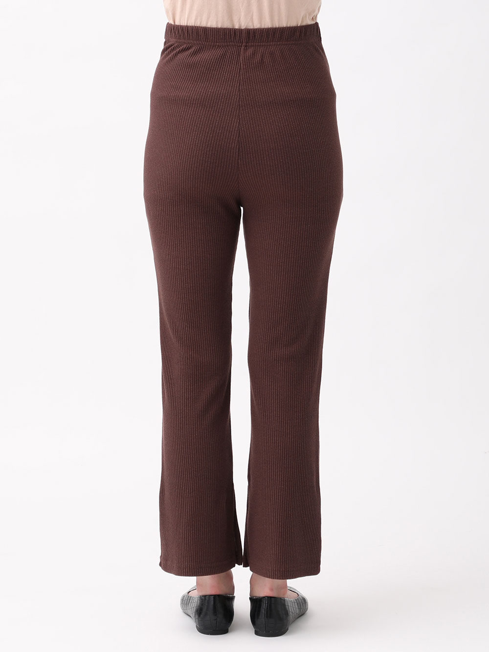 マタニティ パンツ|ain（アイン）リブフレアレギンスパンツ　マタニティ・産後対応【出産後も長く使える】